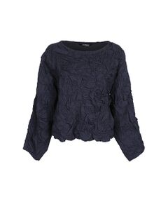 YACCOMARICARD / ヤッコマリカルド シャツ・ブラウス | ローン前リンクルギャザー後横ピン丸首長袖PO