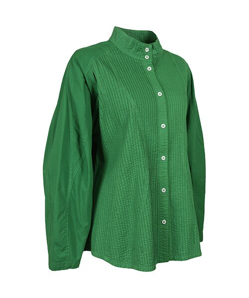 YACCOMARICARD / ヤッコマリカルド シャツ・ブラウス | ローン&サイフ前ピン袖後ウエーブ切り替え長袖シャツ | 詳細1