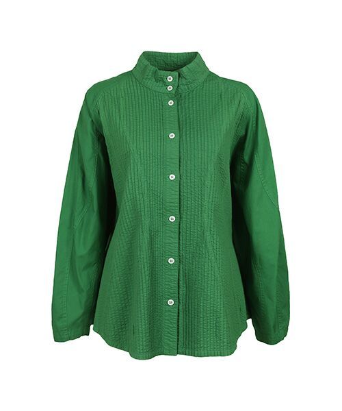 YACCOMARICARD / ヤッコマリカルド シャツ・ブラウス | ローン&サイフ前ピン袖後ウエーブ切り替え長袖シャツ（ローレル）