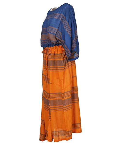 YACCOMARICARD / ヤッコマリカルド ロング・マキシ丈ワンピース | 80ムルムル配色 ドロスト付　半袖P/O OP | 詳細2