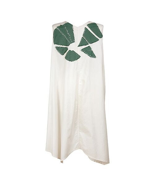 YACCOMARICARD / ヤッコマリカルド ミニ丈・ひざ丈ワンピース | ボタニカルカットワーク Vネック ハンカチーフヘム 袖ナシOP | 詳細2