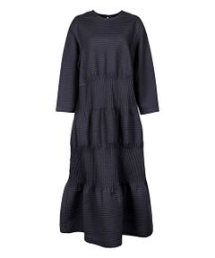 YACCOMARICARD / ヤッコマリカルド ロング・マキシ丈ワンピース | サイフ総ピン縦横ピン丸首長袖ロング丈ワンピース