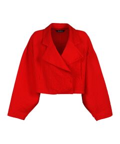 YACCOMARICARD / ヤッコマリカルド テーラードジャケット | サイフ総ピンテーラー襟袖ボリュームショート丈JK