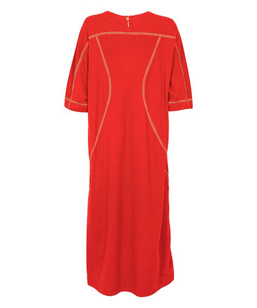 YACCOMARICARD / ヤッコマリカルド ロング・マキシ丈ワンピース | 40CSローンオーバーロックワーク部分ピン半袖CSOP | 詳細2