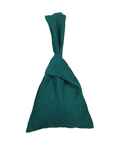 YACCOMARICARD / ヤッコマリカルド ハンドバッグ | ポリエステルスウェード総ピン手持ちバック（ブルーグリン）