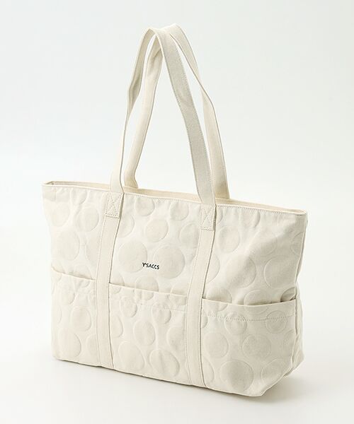 Y'SACCS / イザック エコバッグ | ドットエンボス　ベーシックサブバッグ（ナチュラル）