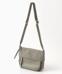 Y'SACCS / イザック ショルダーバッグ | リサイクルナイロン×カウレザー ラップショルダー