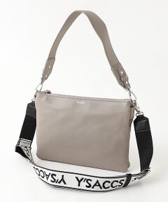 Y'SACCS / イザック ショルダーバッグ | イタリアンシープ Wストラップミニマルショルダー