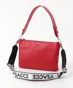 Y'SACCS / イザック ショルダーバッグ | イタリアンシープ Wストラップミニマルショルダー