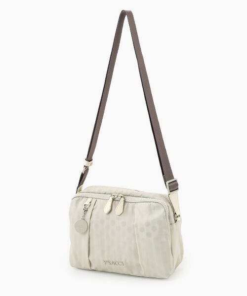 Y'SACCS / イザック ショルダーバッグ | Polka Dots スクエアポシェット（アイボリー）