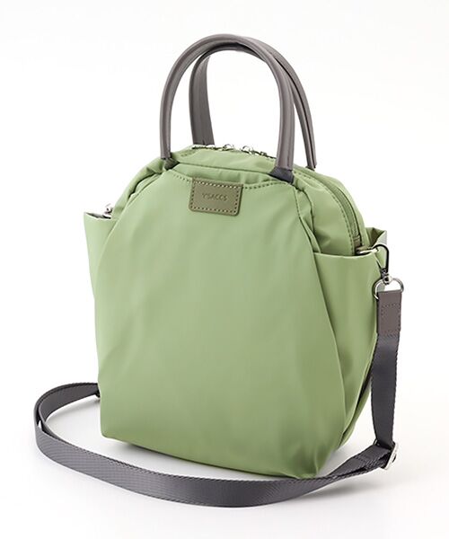 Y'SACCS / イザック ショルダーバッグ | 【ナイロンタフタ】トラベル2WAYミニボストン（ライトグリーン）