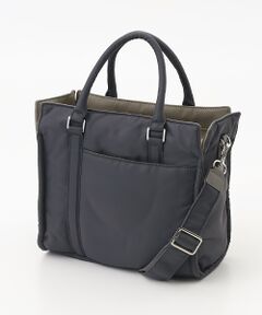 Y'SACCS / イザック トートバッグ | ツイルナイロン　スクエアトート　Sサイズ