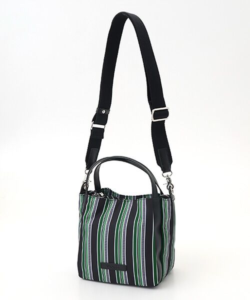 Y'SACCS/イザック マルチストライプ すっきりトート Sサイズ グリーン FREE