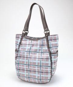 Y'SACCS / イザック トートバッグ | ドローイングチェックトートバッグ