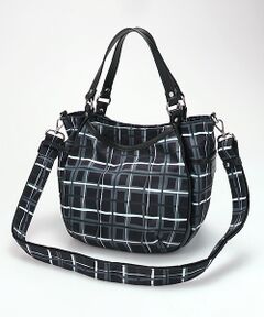 Y'SACCS / イザック トートバッグ | ドローイングチェック2WAYミニトート