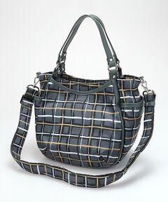 Y'SACCS / イザック トートバッグ | ドローイングチェック2WAYミニトート