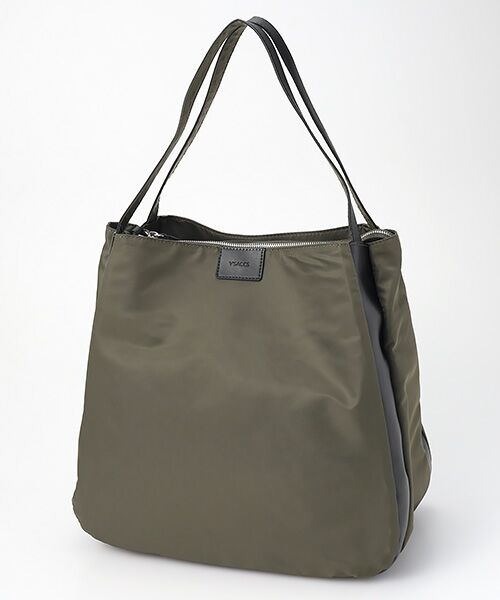 Y'SACCS/イザック スクエアすっきりトート Mサイズ カーキ FREE