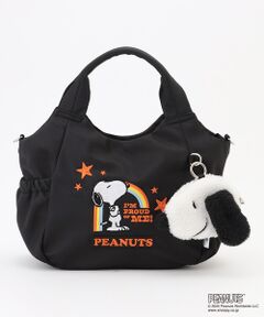 Y'SACCS / イザック トートバッグ | SNOOPYデザイン サイドギャザー2wayトート　Sサイズ(レインボー）