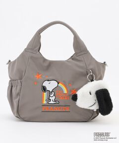 Y'SACCS / イザック トートバッグ | SNOOPYデザイン サイドギャザー2wayトート　Sサイズ(レインボー）