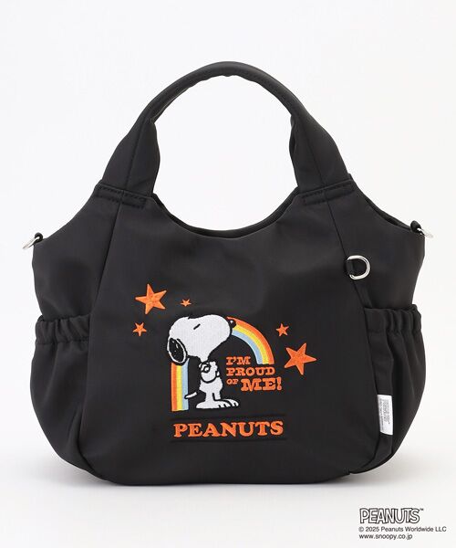 Y'SACCS / イザック トートバッグ | SNOOPYデザイン サイドギャザー2wayトート　Sサイズ(レインボー） | 詳細5