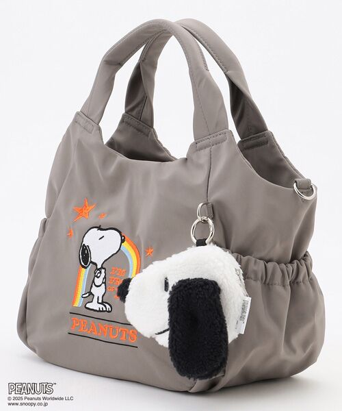 Y'SACCS / イザック トートバッグ | SNOOPYデザイン サイドギャザー2wayトート　Sサイズ(レインボー） | 詳細10