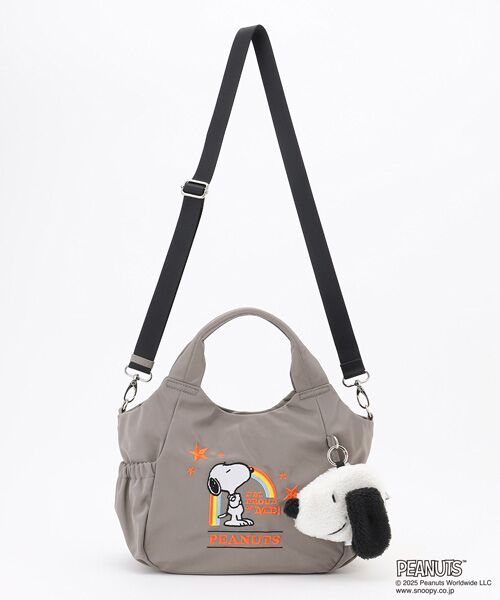 Y'SACCS / イザック トートバッグ | SNOOPYデザイン サイドギャザー2wayトート　Sサイズ(レインボー） | 詳細13