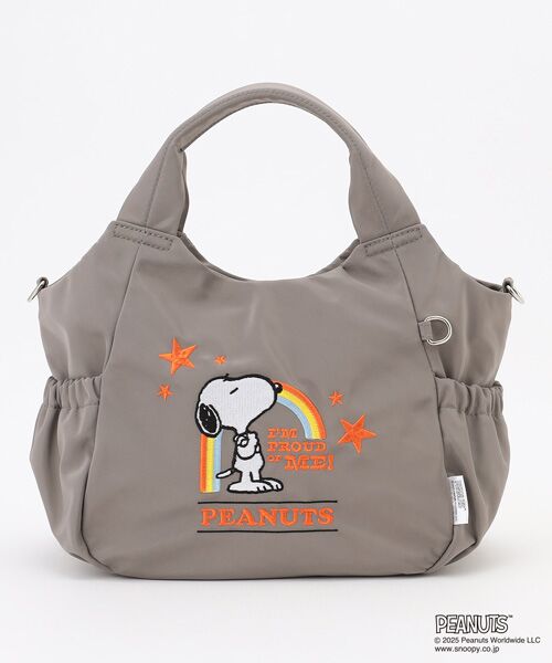 Y'SACCS / イザック トートバッグ | SNOOPYデザイン サイドギャザー2wayトート　Sサイズ(レインボー） | 詳細16