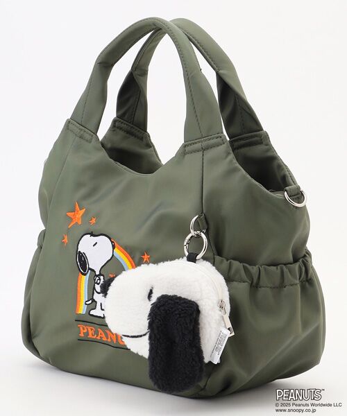 Y'SACCS / イザック トートバッグ | SNOOPYデザイン サイドギャザー2wayトート　Sサイズ(レインボー） | 詳細18