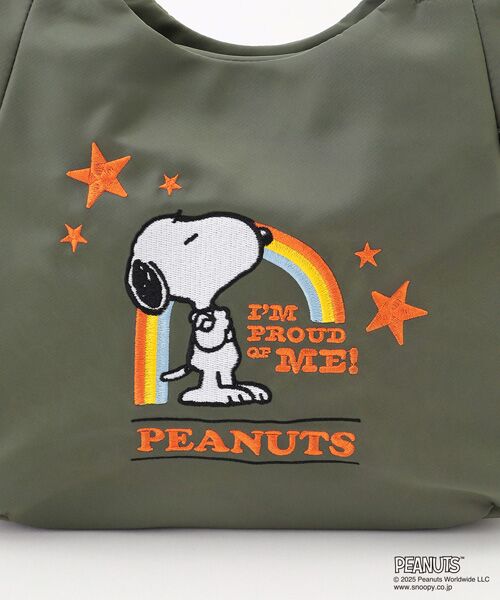 Y'SACCS / イザック トートバッグ | SNOOPYデザイン サイドギャザー2wayトート　Sサイズ(レインボー） | 詳細22