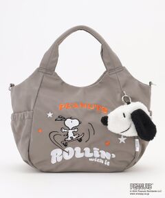 Y'SACCS / イザック トートバッグ | SNOOPYデザイン サイドギャザー2wayトート　Mサイズ(スケートボード）