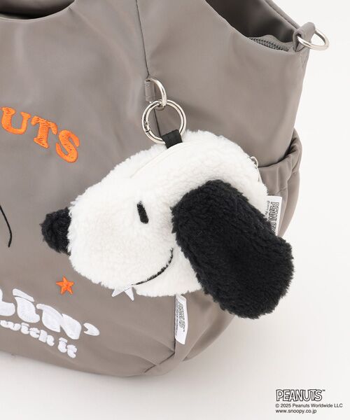 Y'SACCS / イザック トートバッグ | SNOOPYデザイン サイドギャザー2wayトート　Mサイズ(スケートボード） | 詳細12