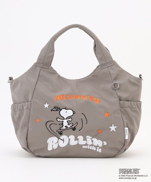 Y'SACCS / イザック トートバッグ | SNOOPYデザイン サイドギャザー2wayトート　Mサイズ(スケートボード） | 詳細16