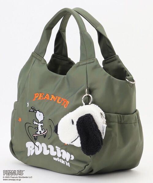 Y'SACCS / イザック トートバッグ | SNOOPYデザイン サイドギャザー2wayトート　Mサイズ(スケートボード） | 詳細18