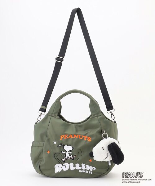 Y'SACCS / イザック トートバッグ | SNOOPYデザイン サイドギャザー2wayトート　Mサイズ(スケートボード） | 詳細21