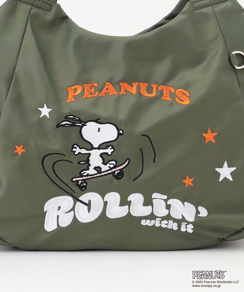 Y'SACCS / イザック トートバッグ | SNOOPYデザイン サイドギャザー2wayトート　Mサイズ(スケートボード） | 詳細24