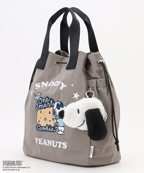 Y'SACCS / イザック トートバッグ | SNOOPYデザイン 2way巾着トート(クッキー） | 詳細10
