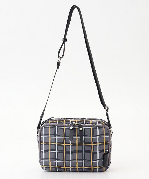 Y'SACCS / イザック ショルダーバッグ | ドローイングチェック撥水ショルダーバッグ | 詳細1