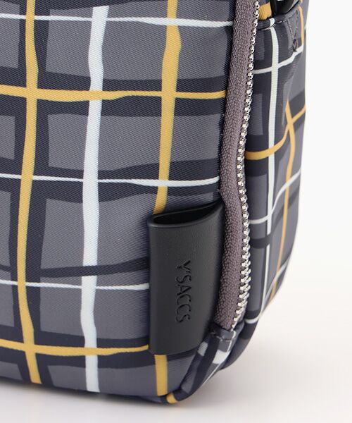Y'SACCS / イザック ショルダーバッグ | ドローイングチェック撥水ショルダーバッグ | 詳細7