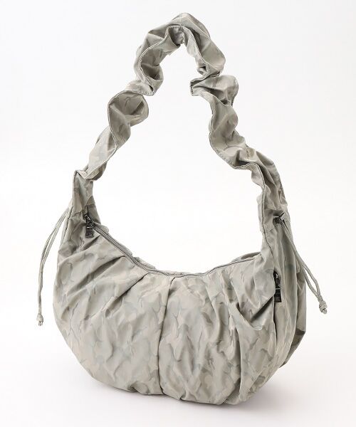 Y'SACCS / イザック ショルダーバッグ | 迷彩ジャカードシャーリングショルダーバッグ（グレージュ）