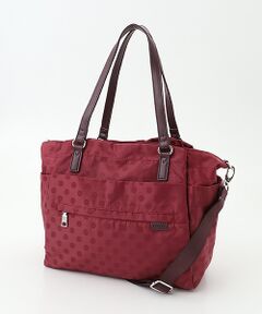 Y'SACCS / イザック トートバッグ | はっ水ドットジャガードポーチ付きトートバッグ