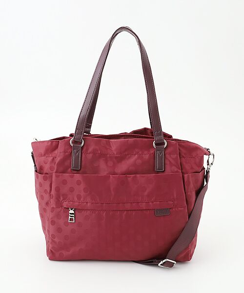 Y'SACCS / イザック トートバッグ | はっ水ドットジャガードポーチ付きトートバッグ | 詳細2