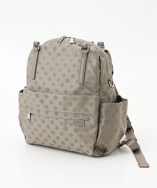 Y'SACCS / イザック リュック・バックパック | はっ水ドットジャガードポーチ付きリュックサック | 詳細1