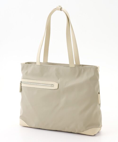 Y'SACCS / イザック トートバッグ | アシメファスナーポケットトート（ベージュ）