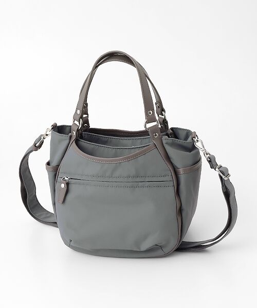 Y'SACCS / イザック ショルダーバッグ | タスランナイロン2WAYショルダーバッグ（グレー）
