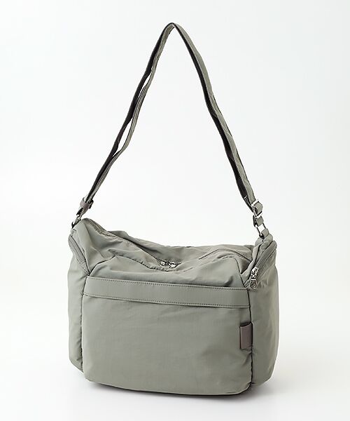 Y'SACCS / イザック ショルダーバッグ | リップストップナイロンショルダー（グレージュ）