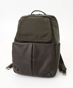 Y'SACCS / イザック リュック・バックパック | NEWナイロン×レザーコンビシリーズ　前ポケットラージリュックサック
