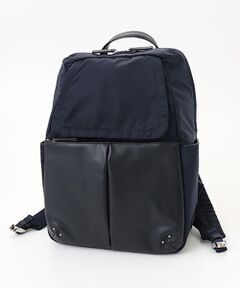 Y'SACCS / イザック リュック・バックパック | NEWナイロン×レザーコンビシリーズ　前ポケットラージリュックサック