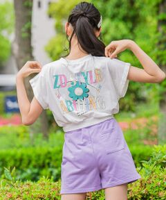 【 ニコ☆プチ 掲載 】バックプリントTシャツ&パンツセット(130~160cm)