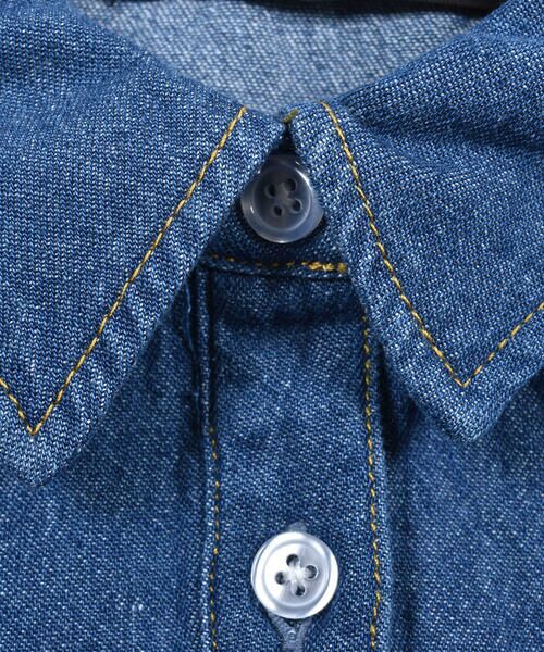 セール】 肩 ボタン 開き BIG コットン デニム シャツ (130~160cm) （シャツ・ブラウス）｜ZIDDY ジディー ファッション通販  タカシマヤファッションスクエア
