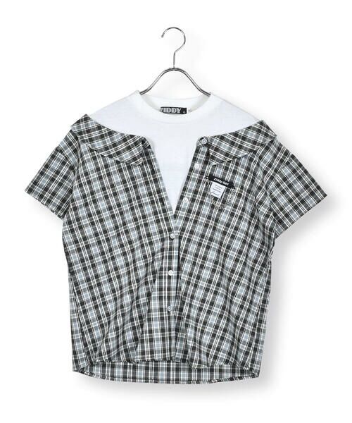 ZIDDY / ジディー シャツ・ブラウス | チェックフェイクシャツ(130~160cm) | 詳細5